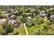 Aerial view of the neighborhood amenities including tennis courts and a community pool at 7276 Brighton Ct, Castle Pines, CO 80108