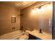 Elegant bathroom with tiled walls, shower, and vanity at 17863 Fringed Sage Way, Parker, CO 80134