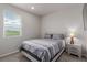 Cozy bedroom featuring a queen bed, carpet, and a bright window at 23998 E Atlantic Pl, Aurora, CO 80018