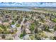 A wide aerial view of homes with tree-lined streets, close to a lake and highways at 6458 W Clifton Pl, Littleton, CO 80128