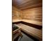 Relaxing cedar sauna featuring multi-level seating for an in-home spa experience at 3252 E 103Rd Dr # 708, Denver, CO 80229
