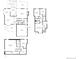 Floor plan of the second and third floor, showing layout of bedrooms, living room, and kitchen at 5150 Morning Glory Pl, Highlands Ranch, CO 80130