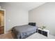 Bedroom with neutral colored walls, carpeted floor, and a small cube shelf at 2159 Indian Balsam Dr, Monument, CO 80132