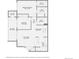 Detailed floorplan showcasing a primary bedroom, dining area, living room, balcony and kitchen layout at 3872 S Dallas St # 7-304, Aurora, CO 80014