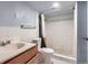 Cozy bathroom featuring a shower and vanity with essential amenities at 101 2Nd St, Fort Lupton, CO 80621