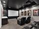Enjoy movie nights in this room with a large screen, projector, and comfortable seating at 3520 Castle Butte Dr, Castle Rock, CO 80109