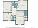 Upper level floor plan featuring bedrooms, walk-in closets, laundry, and bathrooms at 2243 Villageview Ln, Castle Rock, CO 80104