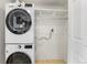 Stackable washer and dryer in laundry closet at 3305 S Ammons St # 202, Lakewood, CO 80227