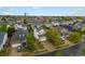 Aerial view of a neighborhood featuring well-maintained homes and green spaces at 4436 Windmill Dr, Brighton, CO 80601