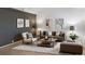 Inviting living room with stylish decor, modern furniture, and a cozy area rug on neutral carpeting at 4436 Windmill Dr, Brighton, CO 80601