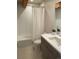 Bright bathroom featuring subway tile shower and a modern vanity, perfect for a refreshing and clean space at 1711 Hooker St # 2, Denver, CO 80204