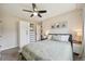Comfortable bedroom with a closet and views of the doorway and hallway at 9150 Fir Dr, Thornton, CO 80229