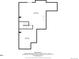 Floor plan of basement with dimensions labeled and showing stairwell entry and open spaces at 864 Clover Loop, Erie, CO 80026