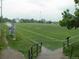 View of a well-maintained sports field, complete with markings and goalposts at 877 Eldorado Dr, Superior, CO 80027