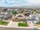 Aerial view of house and surrounding neighborhood at 3995 Manorbrier Cir, Castle Rock, CO 80104