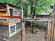 Chicken coop surrounded by a fenced yard, ensuring a secure and functional space for poultry raising at 943 Pinon Ct, Longmont, CO 80504