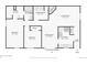 Floor plan showcasing the layout of the living room, kitchen, bathroom and bedrooms at 943 Pinon Ct, Longmont, CO 80504