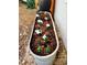 A beautiful planter box contains colorful flowers, set in a yard with natural mulch at 943 Pinon Ct, Longmont, CO 80504