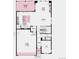 First floor plan featuring a kitchen, living room, dining area, and 2-car garage at 16648 W 92Nd Pl, Arvada, CO 80007