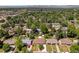 Birds eye shot of the property and surrounding neighborhood with mature trees at 3055 S Winona Ct, Denver, CO 80236