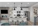 Stylish kitchen with stainless steel appliances, white cabinets, backsplash, and an island with seating at 9487 W 58Th Ln # C, Arvada, CO 80002