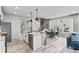 Open concept kitchen featuring an island with seating, stainless steel appliances, and access to dining area at 9487 W 58Th Ln # C, Arvada, CO 80002