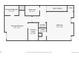 Floorplan of the primary bedroom, bathroom, and laundry at 1070 Race St # H, Denver, CO 80206