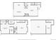 Floorplans of the first and second floors, and basement at 1070 Race St # H, Denver, CO 80206
