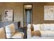 Comfortable living room with designer furniture and modern decor at 9 Sedgwick Dr, Englewood, CO 80113