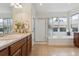 Relaxing main bathroom with separate shower and soaking tub at 5605 Killen Ave, Castle Rock, CO 80104