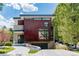 Modern two-story home with a unique design and beautiful landscaping creating great curb appeal at 421 Dexter St, Denver, CO 80220