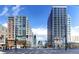 Exterior view of building and street scene at 1750 Wewatta St # 1521, Denver, CO 80202