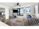 Living room features city views and a cozy atmosphere at 1750 Wewatta St # 1521, Denver, CO 80202