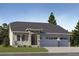 Charming single-story home with a three-car garage and stone accents, set against a bright blue sky at 1059 Morning Side Dr, Erie, CO 80516