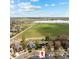 Aerial view of a home with water view, showcasing the property's location within the community at 5249 Mt Arapaho Cir, Frederick, CO 80504