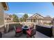 Outdoor patio with comfortable seating and views of the surrounding landscape at 10441 W Remington Dr, Littleton, CO 80127