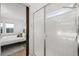 Clean and modern bathroom with a walk-in shower and sleek finishes at 838 N Yantley St, Aurora, CO 80018