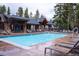 Exterior pool with plenty of poolside seating and nearby recreation center at 765 Columbine St # C203, Breckenridge, CO 80424