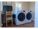 Functional laundry room featuring modern LG washer and dryer at 134 S Quitman St, Denver, CO 80219