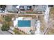 Bird's eye view of community pool and the surrounding neighborhood landscaping at 4899 S Dudley St # 18A, Littleton, CO 80123