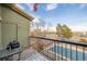 Balcony view overlooking the community pool, complete with grill for outdoor cooking at 4899 S Dudley St # 18A, Littleton, CO 80123