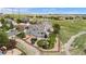 Aerial view of a home featuring a fenced backyard, trampoline, and a patio at 688 Cinnabar Ln, Castle Rock, CO 80108