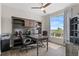 Bright office with built-in storage and a large window with a view at 688 Cinnabar Ln, Castle Rock, CO 80108