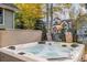 Relax in this hot tub with a private wooded yard at 224 S Ridge St, Breckenridge, CO 80424