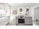 Contemporary kitchen with stainless steel range and oven at 2823 N Lafayette St, Denver, CO 80205