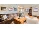 Cozy living room with hardwood floors, comfortable seating, and plenty of natural light at 1635 Winona Ct, Denver, CO 80204