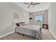 Second bedroom with ceiling fan and window with a view at 33100 Ridgeview Loop, Elizabeth, CO 80107