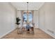 Formal dining room with a rustic table and bench seating at 33100 Ridgeview Loop, Elizabeth, CO 80107