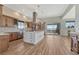 Modern kitchen with an island, stainless steel appliances, and ample cabinetry at 33100 Ridgeview Loop, Elizabeth, CO 80107