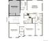 Second floor plan featuring four bedrooms, two baths, and a laundry room at 45934 Gentry Ave, Bennett, CO 80102